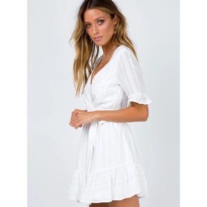 NWOT Princess Polly White Wrap Dress